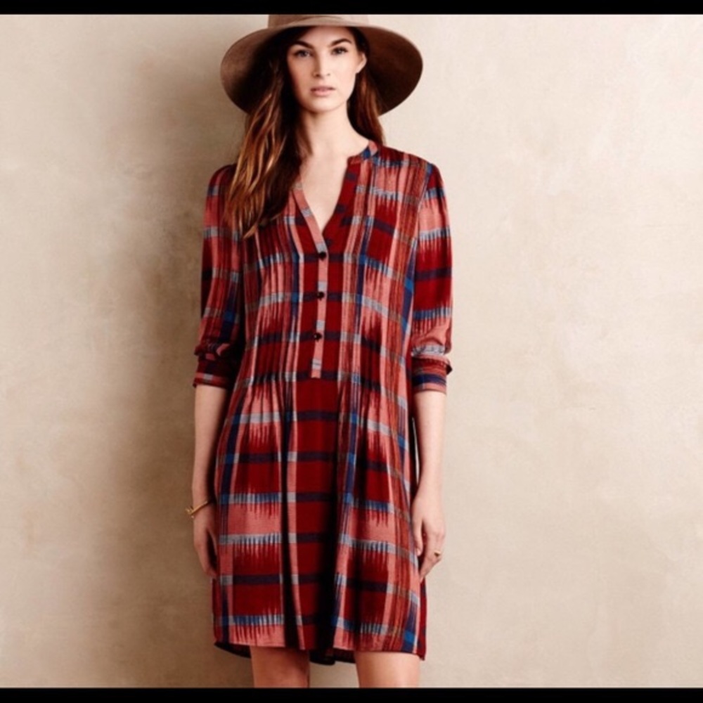 Anthropologie 11-1 Tylho plaid dress